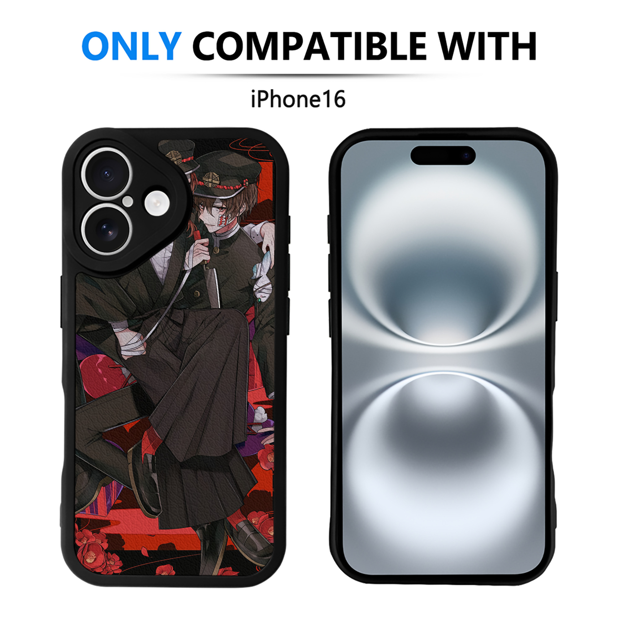 （画像用） 文豪ストレイドッグス Bungo Stray Dogs 【iPhone 16シリーズ対応】シリコンスマホケース（レザー調） 材質：シリコン